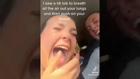 Tiktok challenge Breathe out all the way then squeeze out throat! #contagiouslaugh #tiktokchallenge
