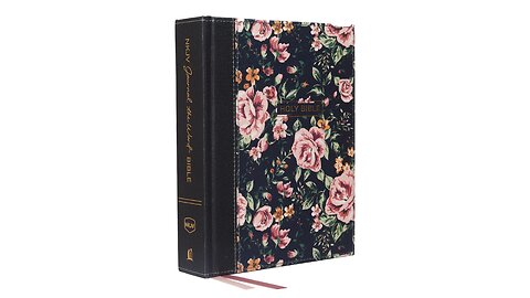 NKJV, Journal the Word Bible, Cloth over Board, Gray Floral, Red Letter - CHECK IN DESCRITION