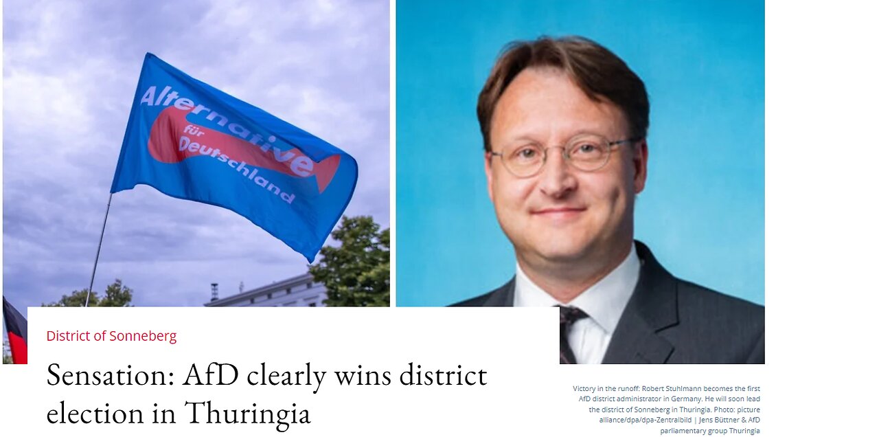 AfD dominates local election in Thurungia defeats the uniparty for the first time