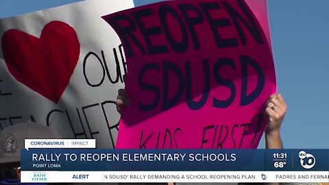 Parents, students rally to reopen San Diego elementary schools