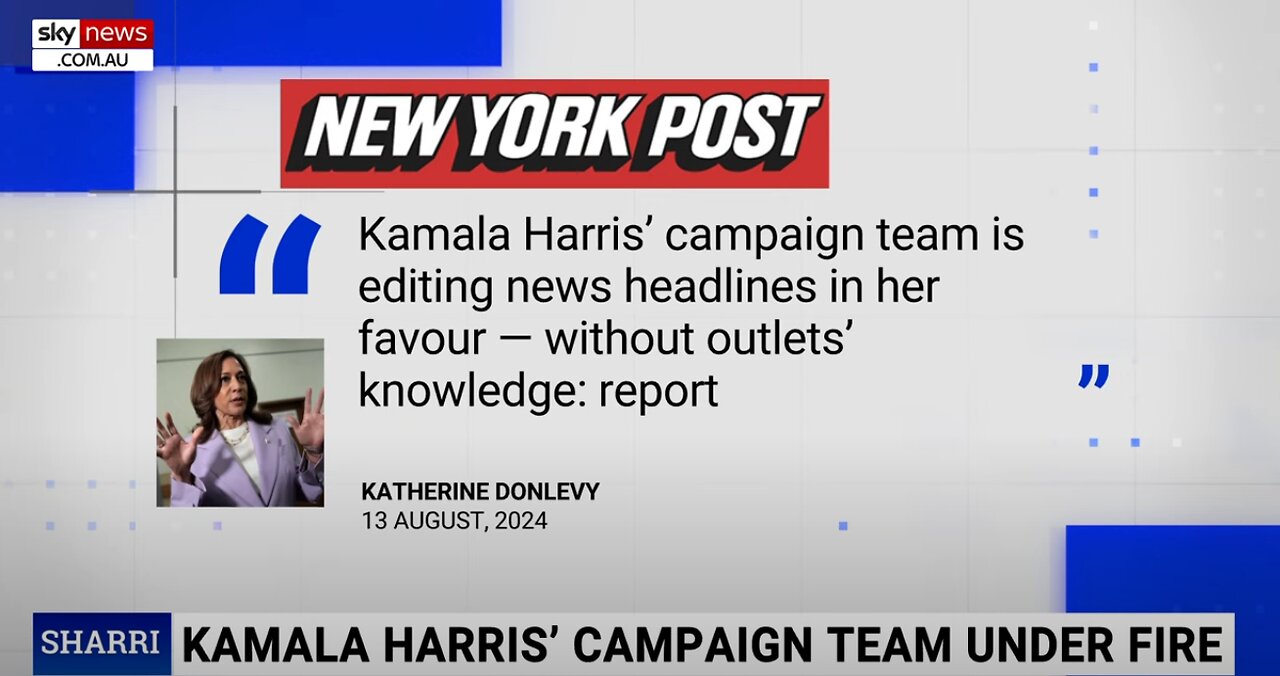 'Fake news': Kamala Harris campaign literally editing news headlines