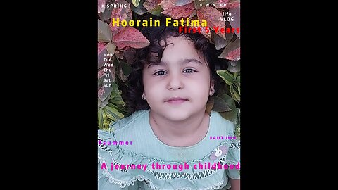 Part4 Hoorain's First 5 Years. A journey through childhood