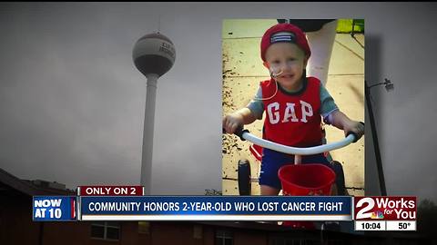 Community honors 2-year-old who lost cancer fight