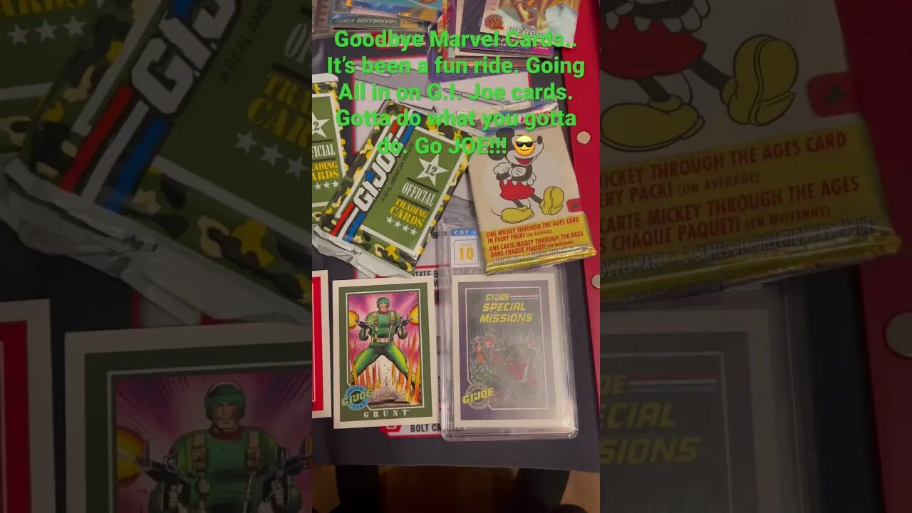 Saying goodbye to Marvel & going All in on G.I. JOE cards. #marvelcards #marvel #army #gijoe #shorts