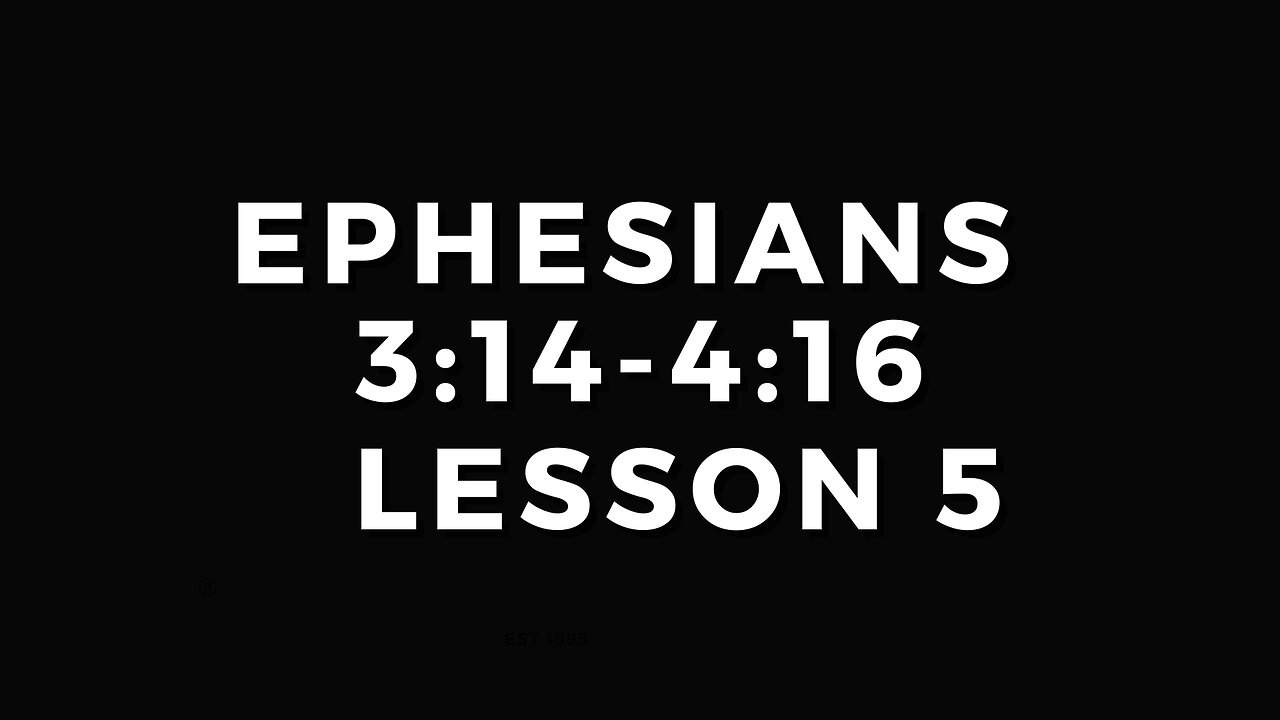 Ephesians Lesson 5