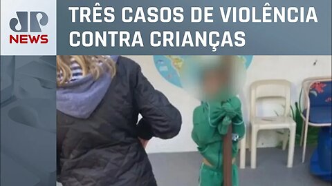 Criança é amarrada pela blusa em poste de escola em São Paulo