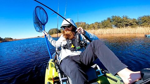 Kayak Bass Fishing a NEW Lake w/ CRAZY Colored Water