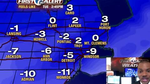 Flurries this AM, PM sun