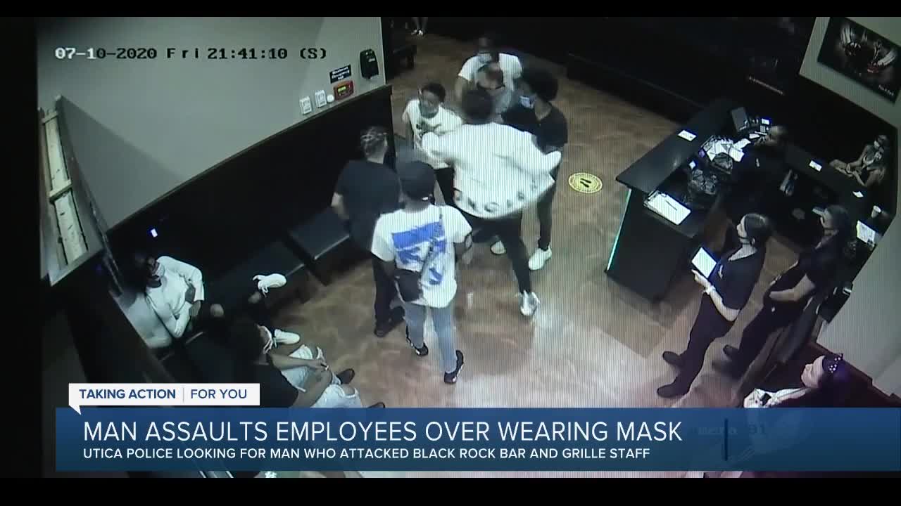 Utica police looking for man in connection to mask-related assault at restaurant