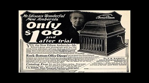 Titanic era rock stars sing By The Light of the Silvery Moon on Edison Model DX Amberola