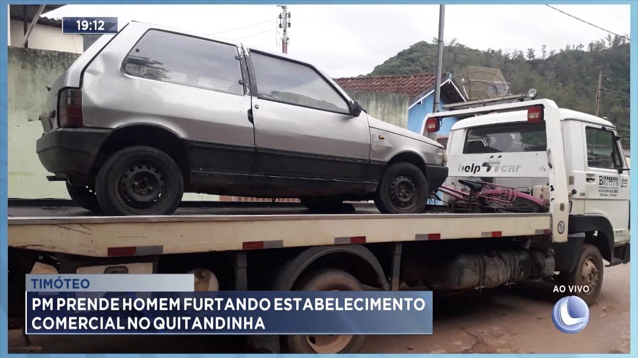 Timóteo: PM prende Homem furtando estabelecimento comercial no Quitandinha.
