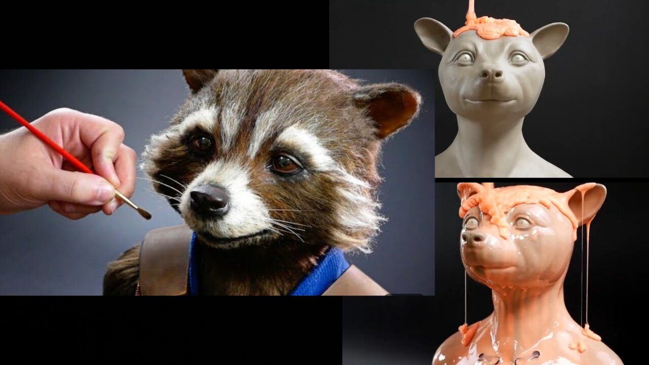 Rocket Raccoon Sculpture Timelapse - Guardians of the Galaxy