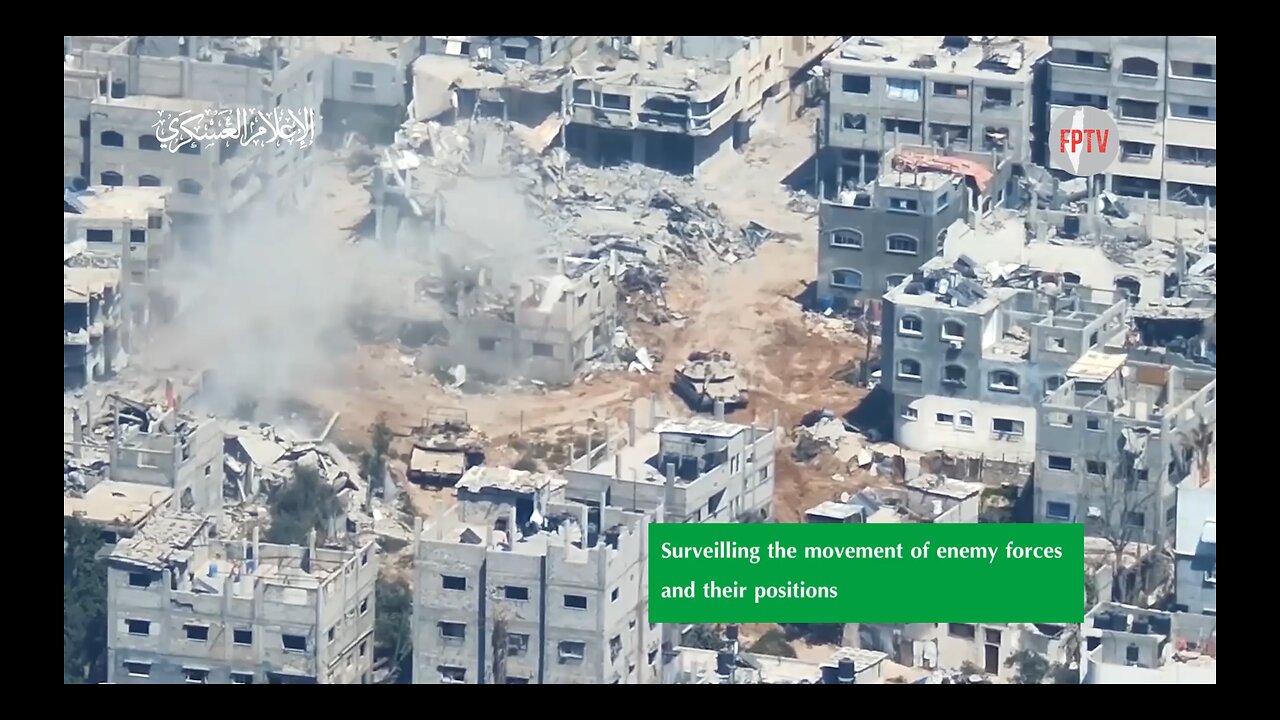 (EN Translated) al-Qassam Brigades (Ha-mas) shelling enemy in Shuja'iya, Gaza, July 4, 2024.