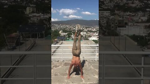 Handstand challenge time with incredible view