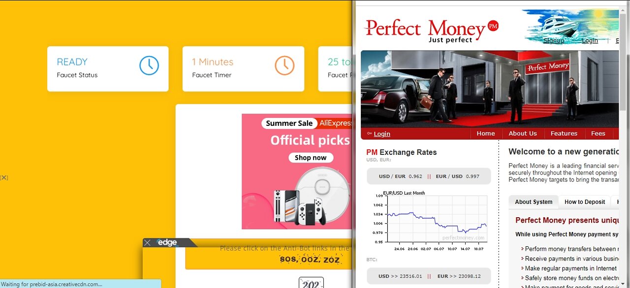 How To Earn Free USD TOKENS Cryptocurrency At BTC Bunch Every 1 Min Withdraw Via Perfect Money