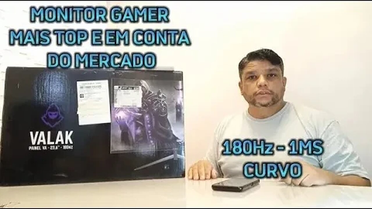 Unboxing - Monitor Gamer mais top e em conta do mercado. 180hz - 1MS Curvo - Monitor Mancer Valek