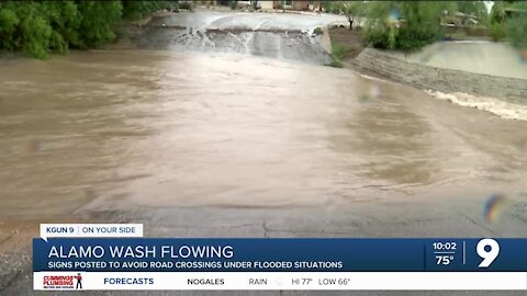 Flood warning in effect as rain continues