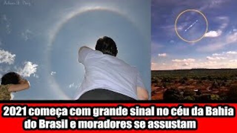 2021 começa com grande sinal no céu da Bahia do Brasil e moradores se assustam