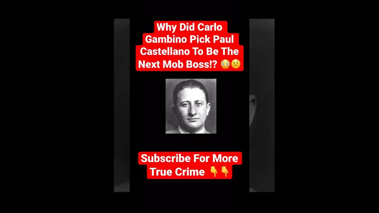 Why Did Carlo Gambino Pick Paul Castellano To Be The Next Mob Boss!? 😳🤨 #johngotti #sammythebull