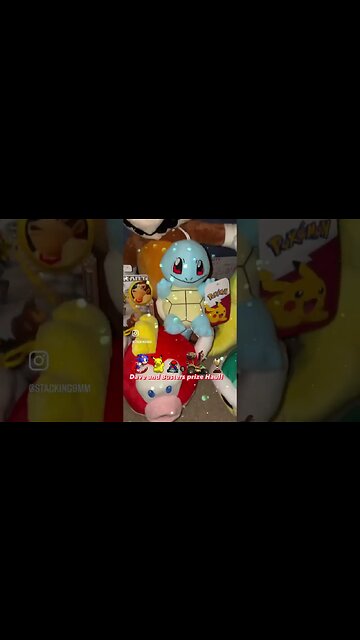 Dave & Busters prize haul 🏆 🤩👍✨💯 #mariokart #nintendo #pokemon #supermario #donkeykong #shorts