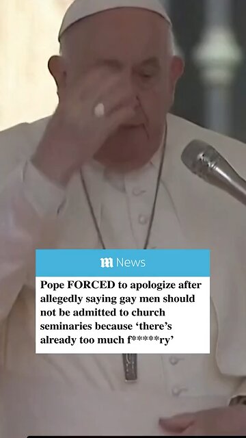 Is the Pope finally cracking? He seemed to break free from his spell and condemn LGBT “Fluckery”.