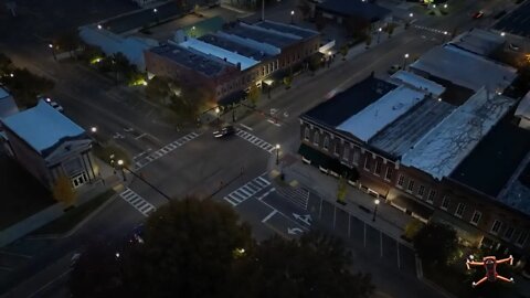 Friday Night Traffic on the Square in Bolivar, TN