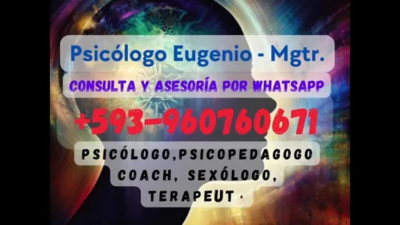 Psicólogo, sexólogo, psicopedagogo, coach, terapista Eugenio - Contáctame para ayudarte