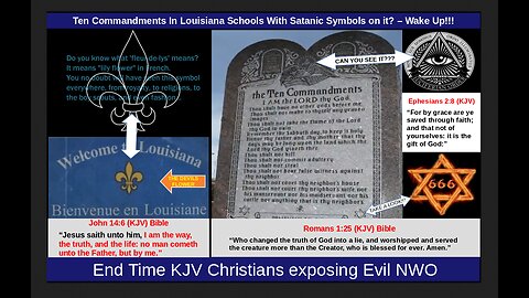 Ten Commandments In Louisiana Schools With Satanic Symbols on it? – Wake Up!!!