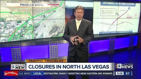 Road closures in North Las Vegas