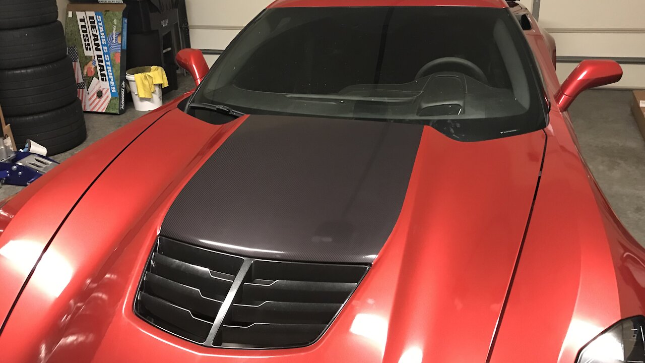 Corvette Hood Vinyl Replacement ***KNIFELESS TAPE DEMO***