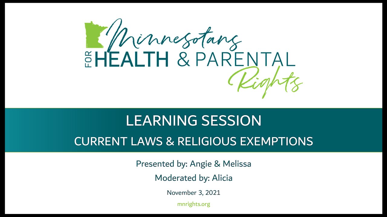 Learning Session #3 - Religious Exemptions