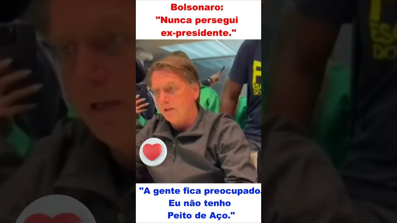 Bolsonaro: "Nunca persegui ex-presidente." #shorts