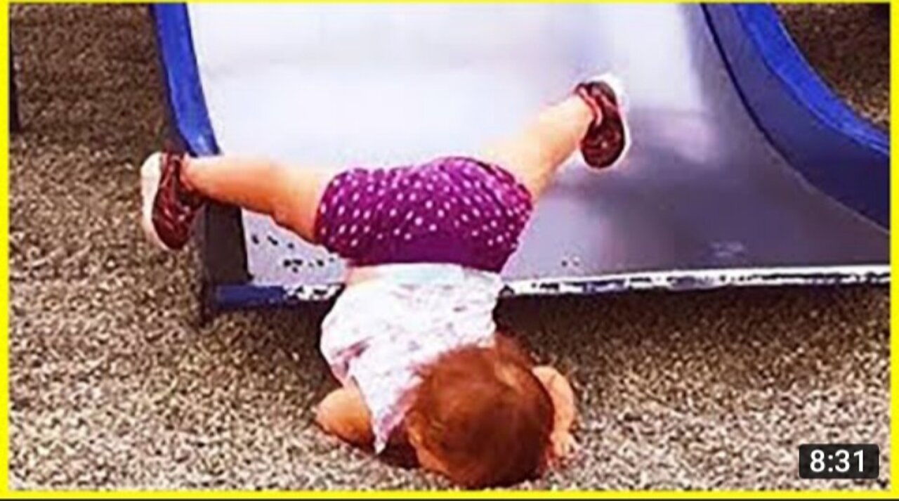 Funny baby playing slide fails ll baby funny video