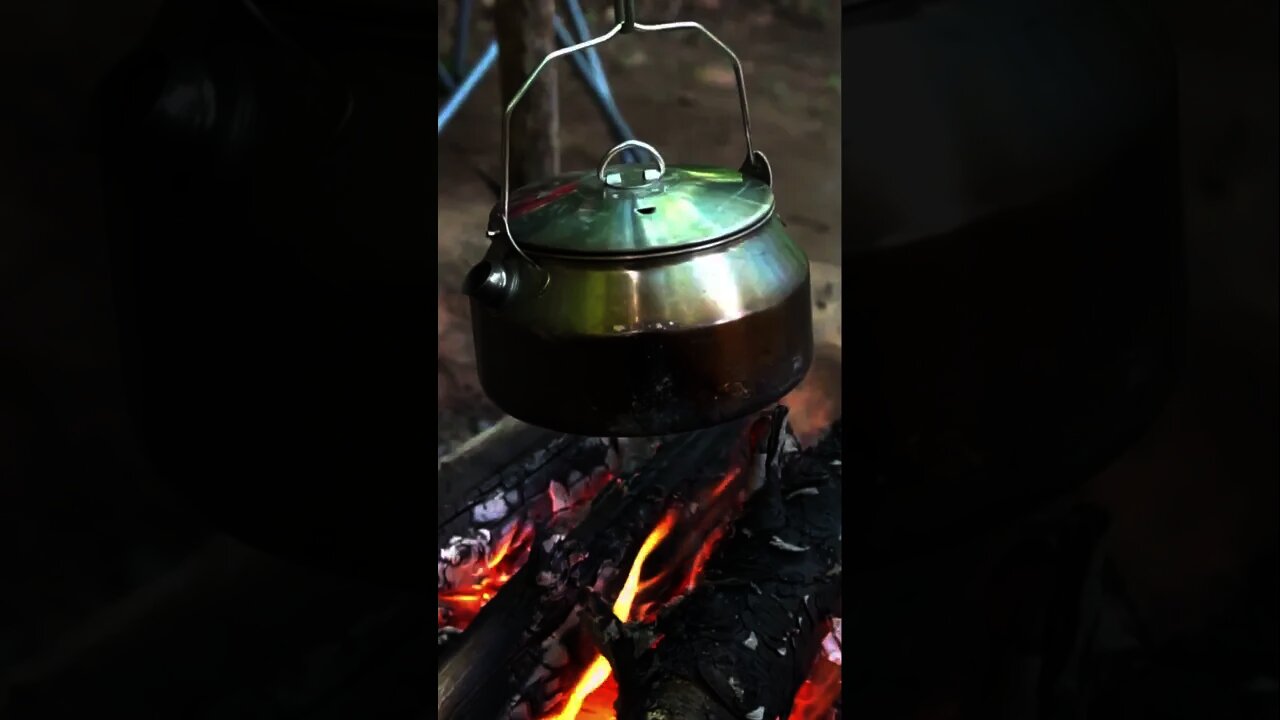 Bushcraft Tea Kettle and Pot Hanger. Camping and Herbalism near the Appalachian Trail. #shorts