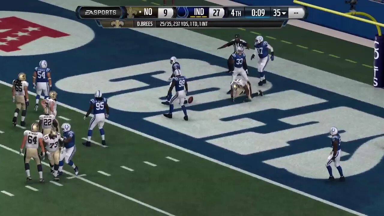 Madden 16 Saints @ Colts CPU vs CPU Sliders Gameplay PS5 4k60fps P-Mode