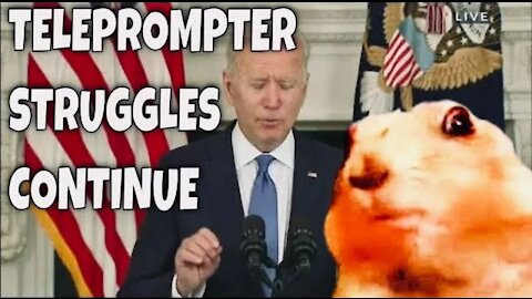 Biden Teleprompter Struggles Continue; Loses Train of Thought (Crickets take over)
