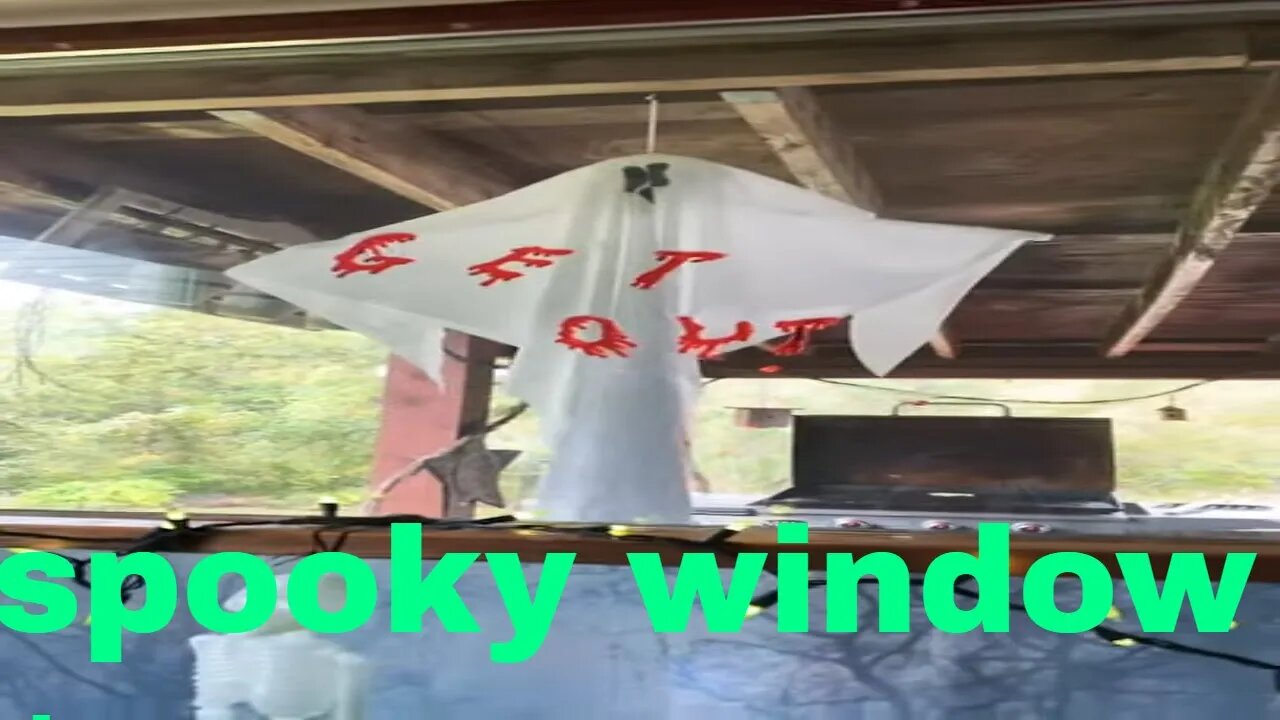 Scary window made from Dollarr Store