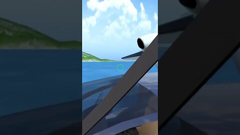 Catching a Plane in the middle of the water | Turboprop Flight Simulator #shorts