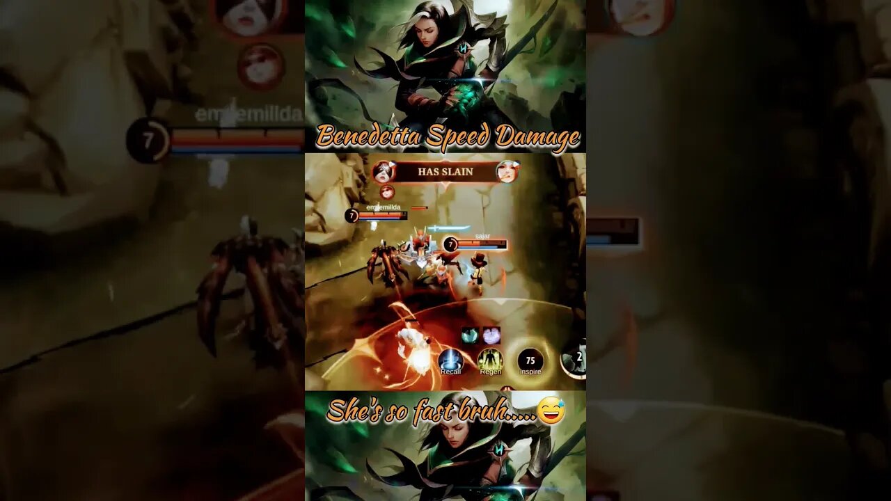 Benedetta Speed Damage Attack #razimaruyama #benedetta #mobilelegend #benedettabestbuild