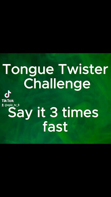🌪Tongue Twister Challenge 🌪