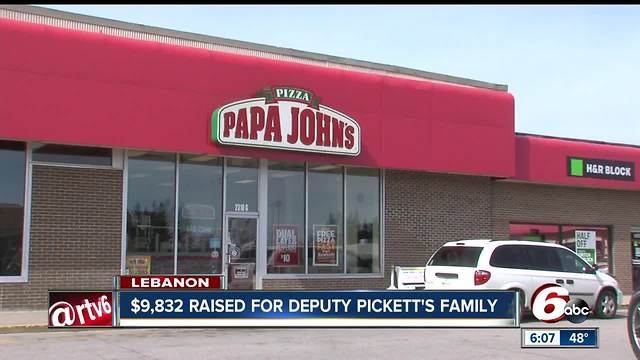 Pizza fundraiser raises nearly $10,000 for family of fallen Boone County deputy