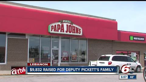 Pizza fundraiser raises nearly $10,000 for family of fallen Boone County deputy