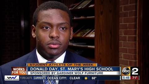 Student Athlete of the Week: Donald Day