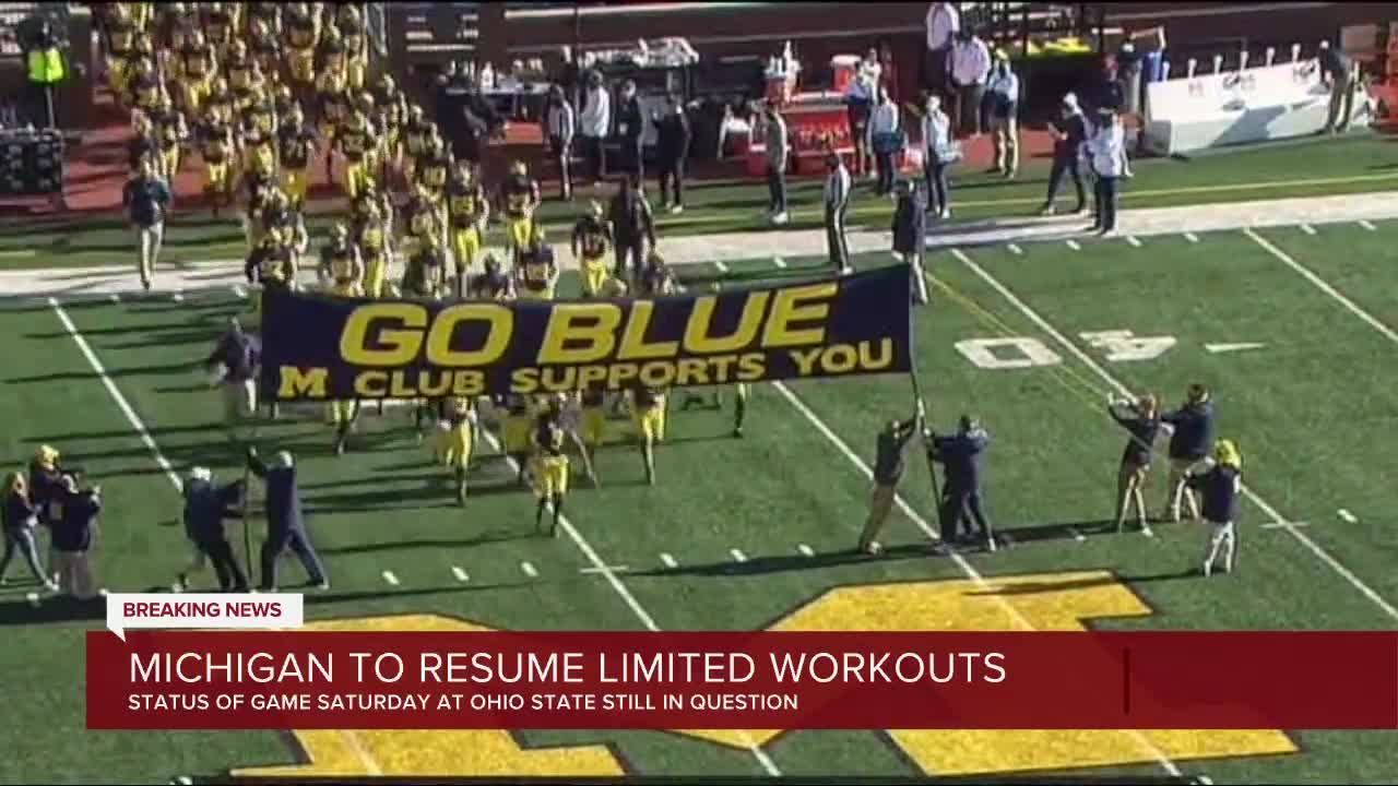 Michigan to resume limited workouts