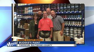 A colorful shout out from Budeke's Paint in Timonium