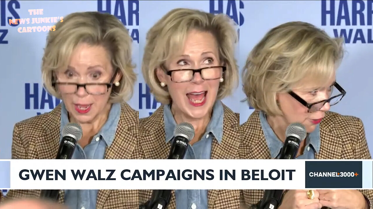 Gwen Walz goes nuts trying to help her weirdo husband & his running mate Kamala get elected.