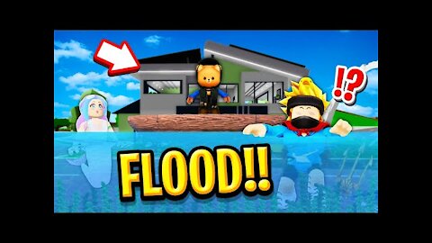 We Stopped a GIANT FLOOD in Roblox BROOKHAVEN RP
