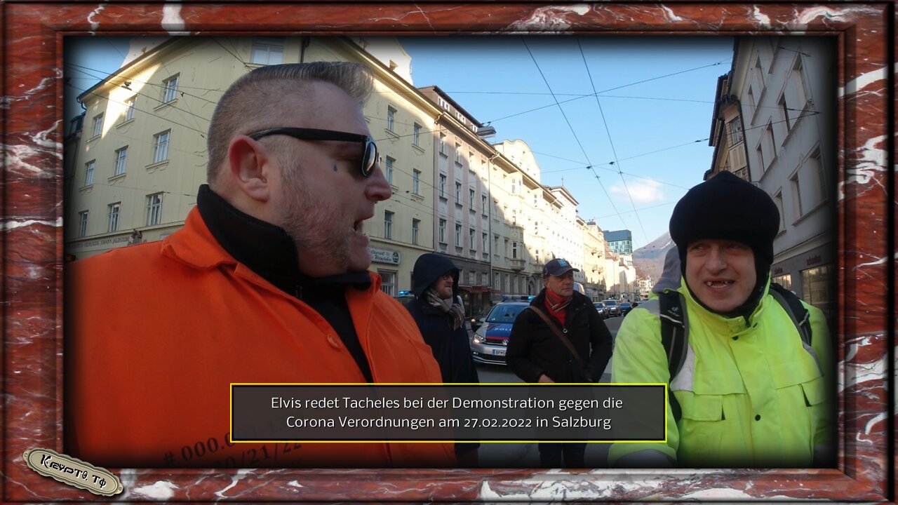 Elvis redet Tacheles bei Demonstration gegen die Corona Verordnungen am 27.02.2022 in Salzburg