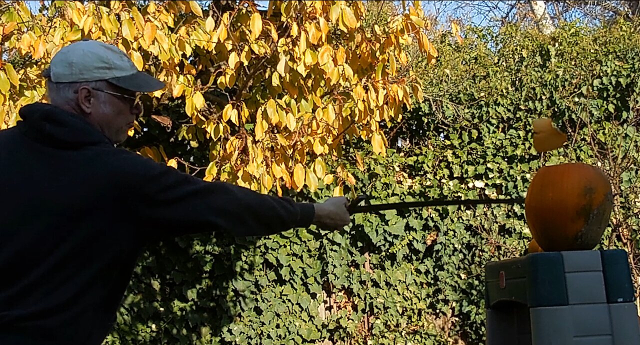 Cutting Pumpkins With A Sword - Hilarious