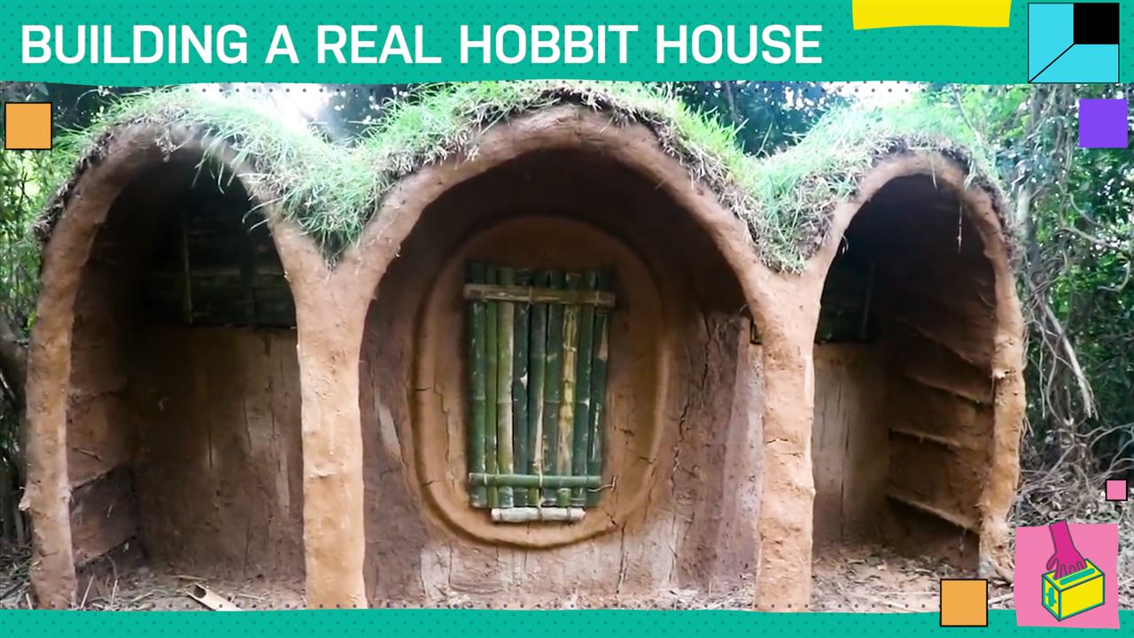 Hobbit house timelapse: A house from sticks and mud